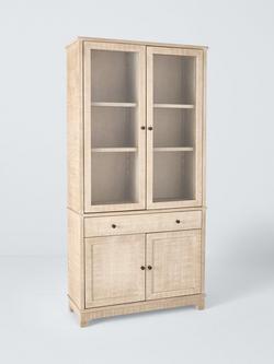 John Lewis Lynton Display Cabinet, Natural, Natural