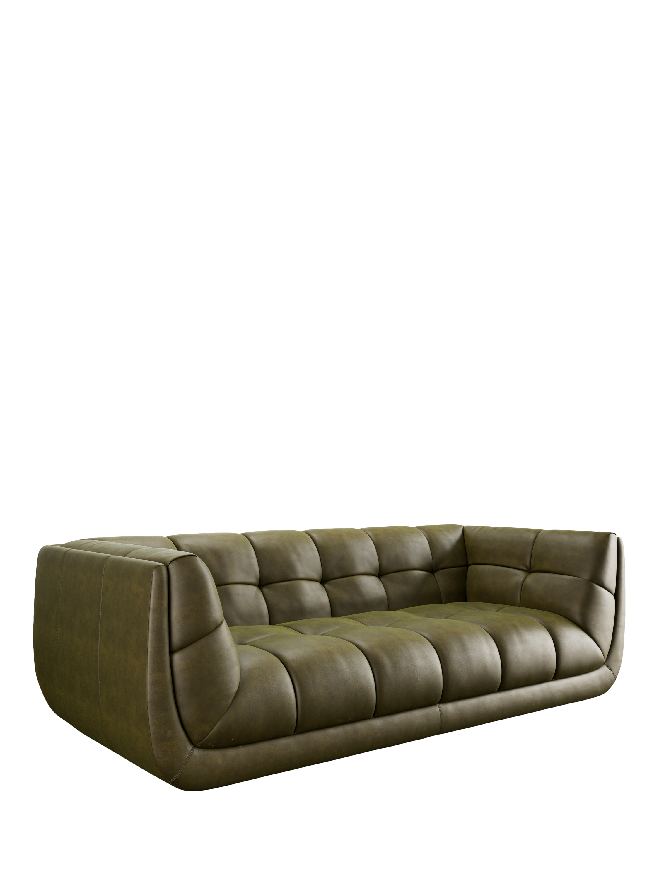 Leo Range, At the Helm Leo Grand 3 Seater Leather Sofa, Adventurer Desert Cacti