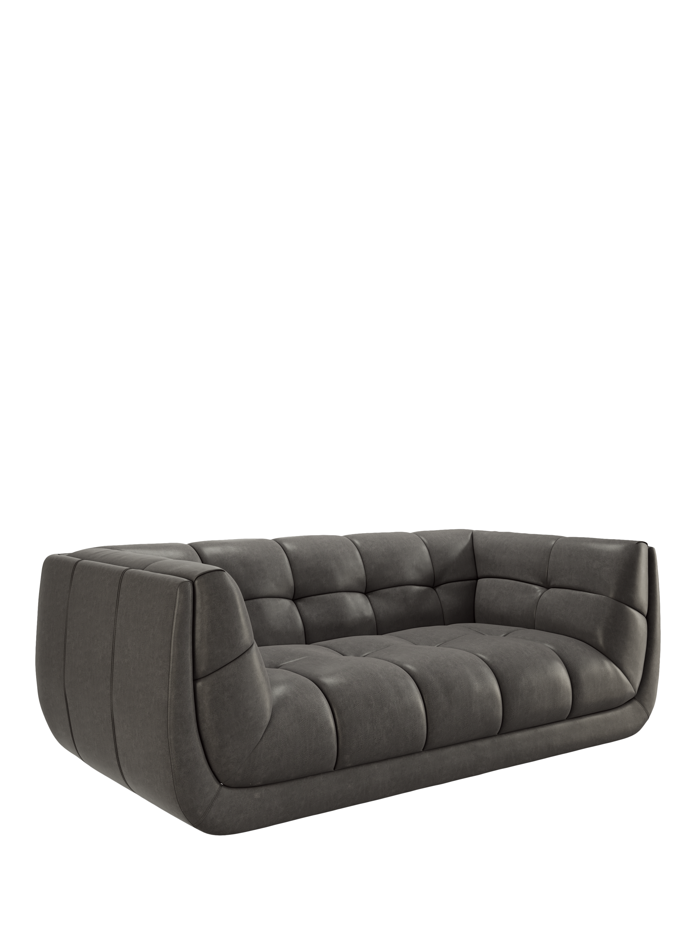 Leo Range, At the Helm Leo Large 3 Seater Leather Sofa, Advent Gorge Gry