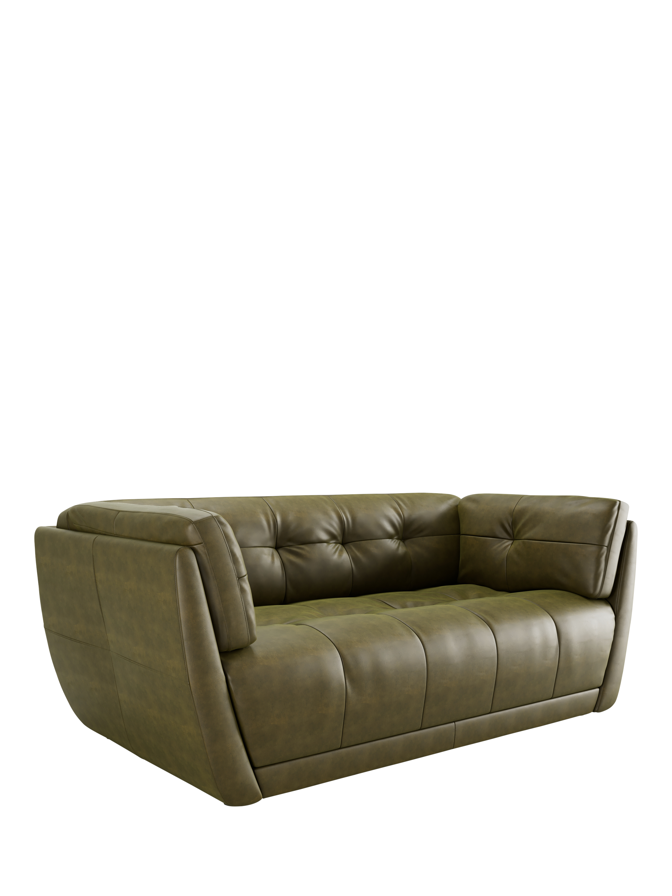 Theo Range, At the Helm Theo Medium 2 Seater Leather Sofa, Adventurer Desert Cacti