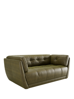 At The Helm Theo Medium 2 Seater Leather Sofa, Adventurer Desert Cacti