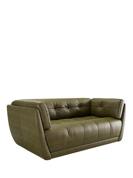 At The Helm Theo Medium 2 Seater Leather Sofa, Adventurer Desert Cacti