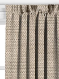 John Lewis Abstract Herringbone Made to Measure Curtains or Roman Blind, Caramel - view 2, Caramel