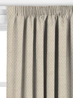John Lewis Abstract Herringbone Made to Measure Curtains or Roman Blind, Natural - view 2, Natural