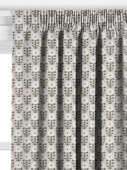 John Lewis Aria Floral Print Made to Measure Curtains or Roman Blind, Natural - view 2, Natural