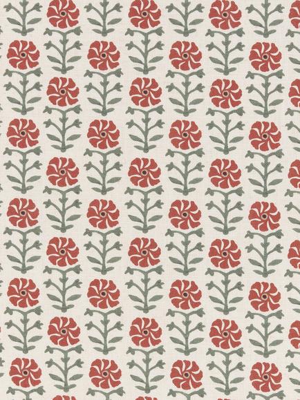 John Lewis Aria Floral Print Made to Measure Curtains or Roman Blind, Sienna, Sienna