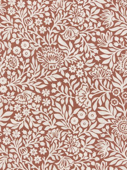John Lewis Hidcote Print Made to Measure Curtains or Roman Blind, Auburn, Auburn