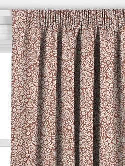 John Lewis Hidcote Print Made to Measure Curtains or Roman Blind, Auburn - view 2, Auburn