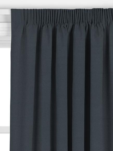 John Lewis Linen Look Made to Measure Curtains or Roman Blind, Denim - view 2, Denim