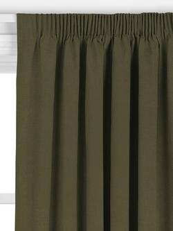 John Lewis Linen Look Made to Measure Curtains or Roman Blind, Avocado - view 2, Avocado