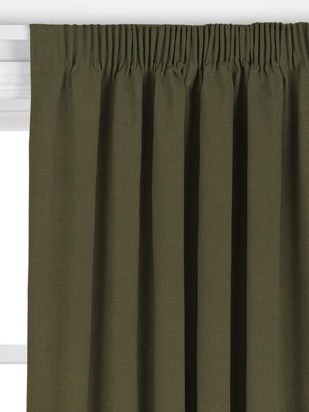 John Lewis Linen Look Made to Measure Curtains or Roman Blind, Avocado - view 2, Avocado