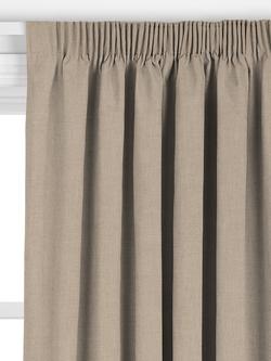 John Lewis Linen Look Made to Measure Curtains or Roman Blind, Biscuit - view 2, Biscuit