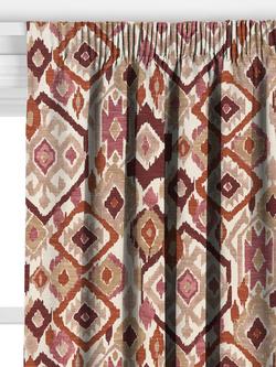 John Lewis Maya Ikat Made to Measure Curtains or Roman Blind, Dusty Clay - view 2, Dusty Clay