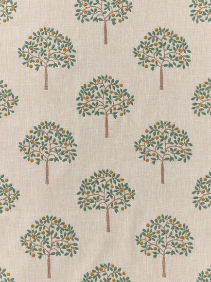 John Lewis Orchard Trees Made to Measure Curtains or Roman Blind, Orange/Natural, Orange/Natural