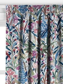 John Lewis Penelope Floral Made to Measure Curtains or Roman Blind, Dusty Mauve - view 2, Dusty Mauve