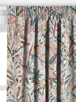 John Lewis Penelope Floral Made to Measure Curtains or Roman Blind, Plaster - view 2, Plaster