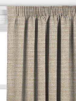 John Lewis Solina Weave Made to Measure Curtains or Roman Blind, Putty - view 2, Putty