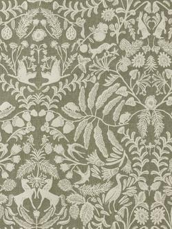 John Lewis Woodland Fable Made to Measure Curtains or Roman Blind, Avocado, Avocado