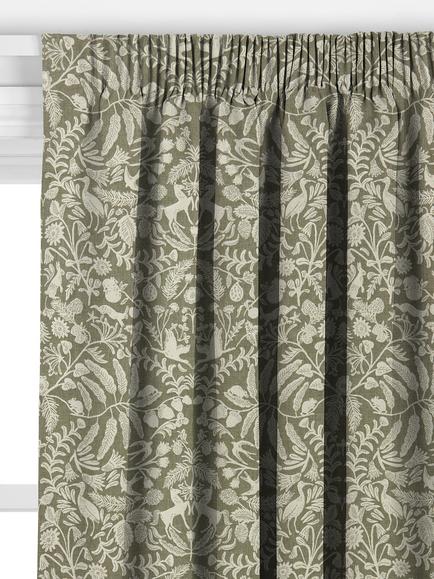 John Lewis Woodland Fable Made to Measure Curtains or Roman Blind, Avocado - view 2, Avocado