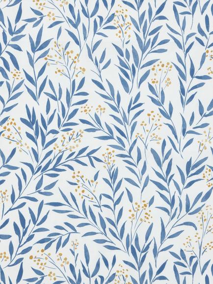 John Lewis Tansy Furnishing Fabric, Blue/Yellow, Blue/Yellow