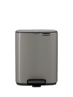 Brabantia Bo Bathroom Pedal Bin, 7L, Platinum, Platinum