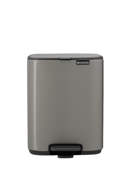 Brabantia Bo Bathroom Pedal Bin, 7L, Platinum, Platinum