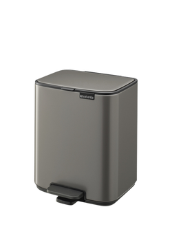 Brabantia Bo Bathroom Pedal Bin, 7L, Platinum - view 2, Platinum