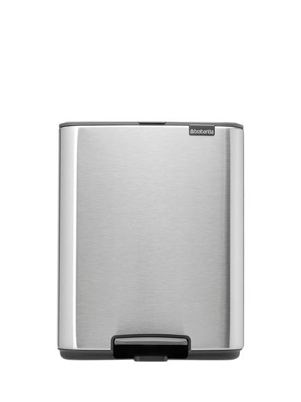 Brabantia Bo Pedal Bin, 12L, Matt Steel Fingerprint Proof