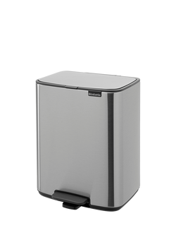 Brabantia Bo Pedal Bin, 12L - view 2, Matt Steel Fingerprint Proof