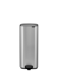 Brabantia Bo Pedal Bin, 30L, Matt Steel Fingerprint Proof