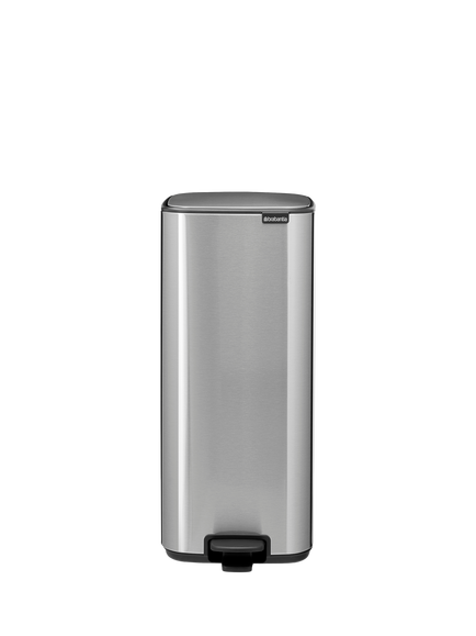 Brabantia Bo Pedal Bin, 30L, Matt Steel Fingerprint Proof