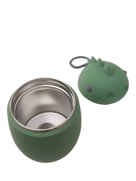 Asobu Dinosaur Food Container, Green - view 2, Green