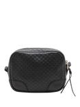Pre-loved GUCCI Micro Guccissima Leather Crossbody Bag, Black