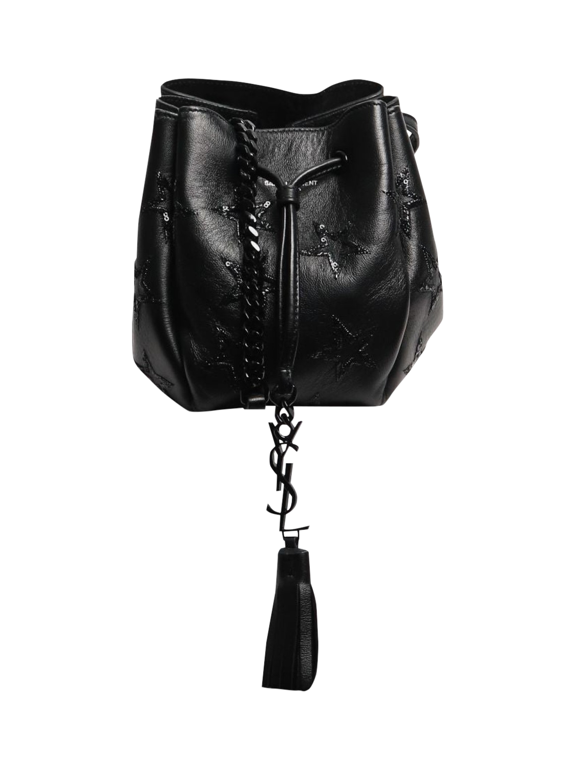 Pre-loved SAINT LAURENT Leather Mini Bucket Bag, Black