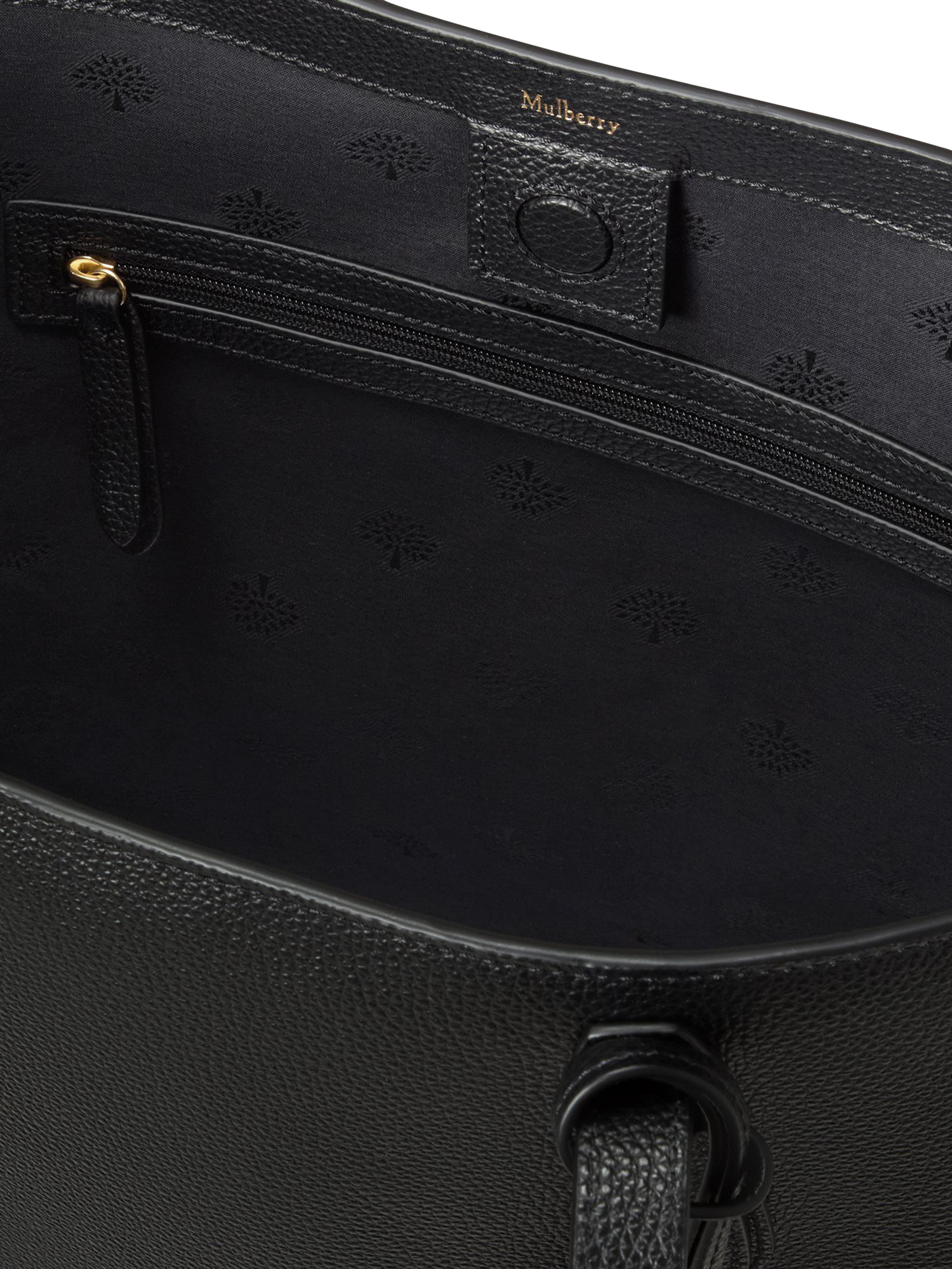 Product image 5 of 5, which shows Mulberry North South Shopper Leather Tote Bag, Black