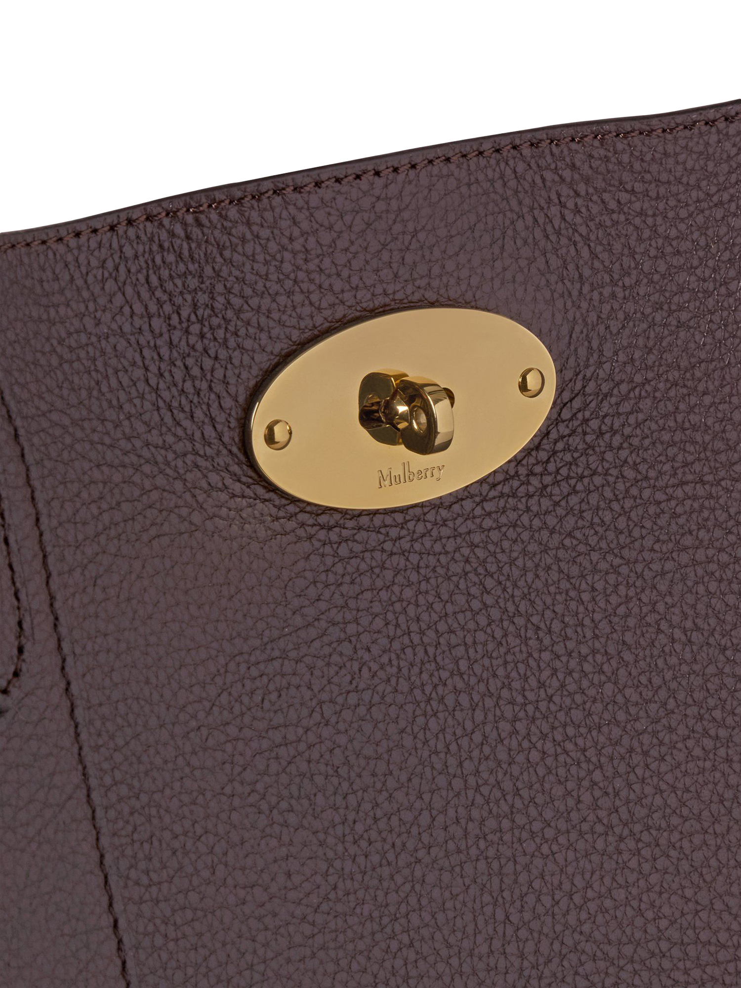 Product image 4 of 5, which shows Mulberry Bayswater Small Classic Grain Leather Tote Bag, Ebony