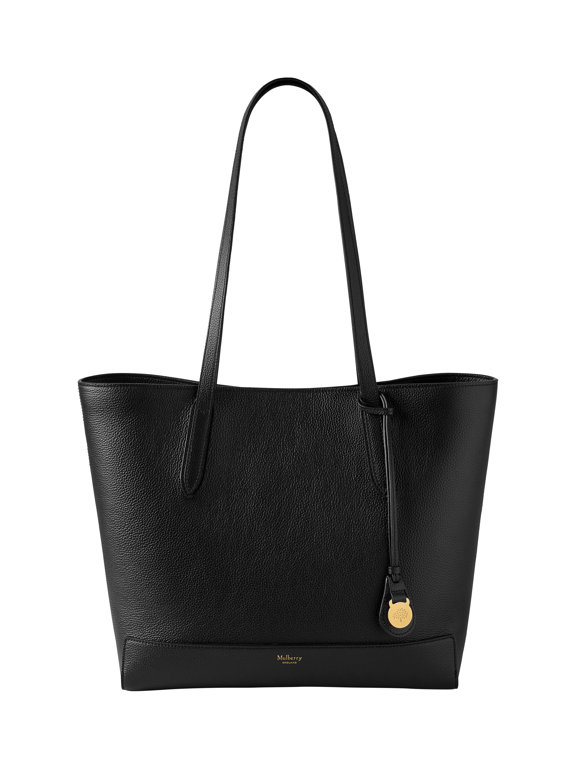 Product image 1 of 5, which shows Mulberry East West Shopper Leather Tote Bag, Black