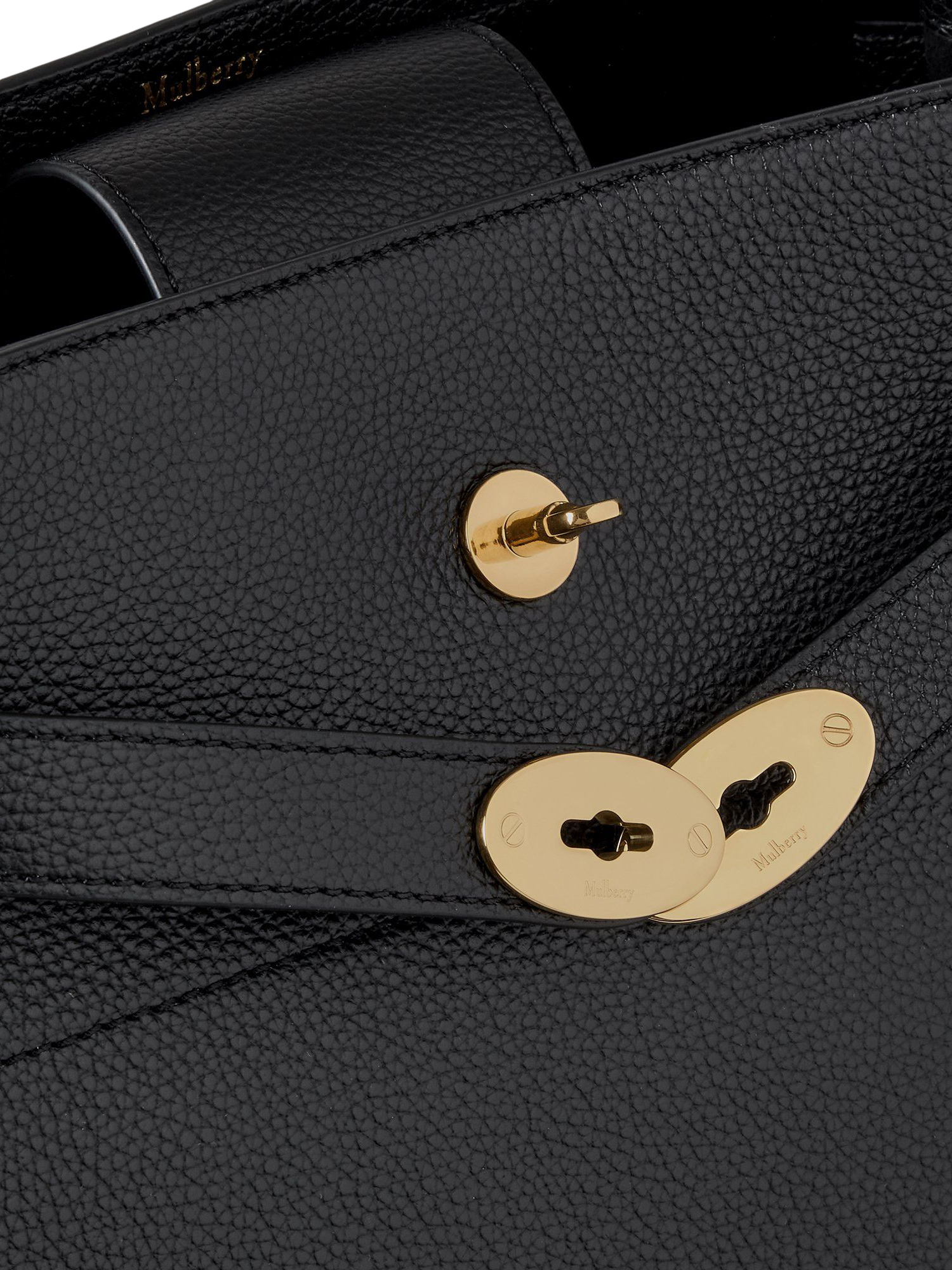 Product image 5 of 6, which shows Mulberry Large Islington Leather Bucket Bag, Black