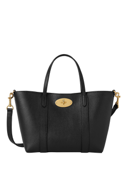 Mulberry Mini Bayswater Leather Tote Bag, Black