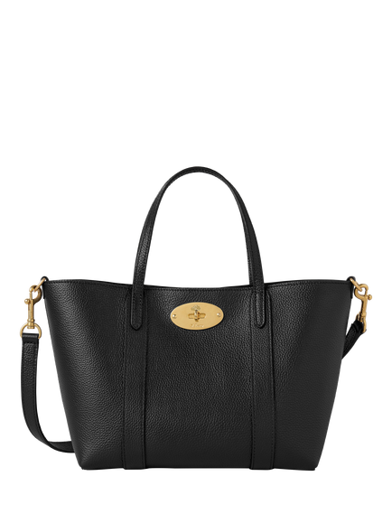 Mulberry Mini Bayswater Leather Tote Bag, Black