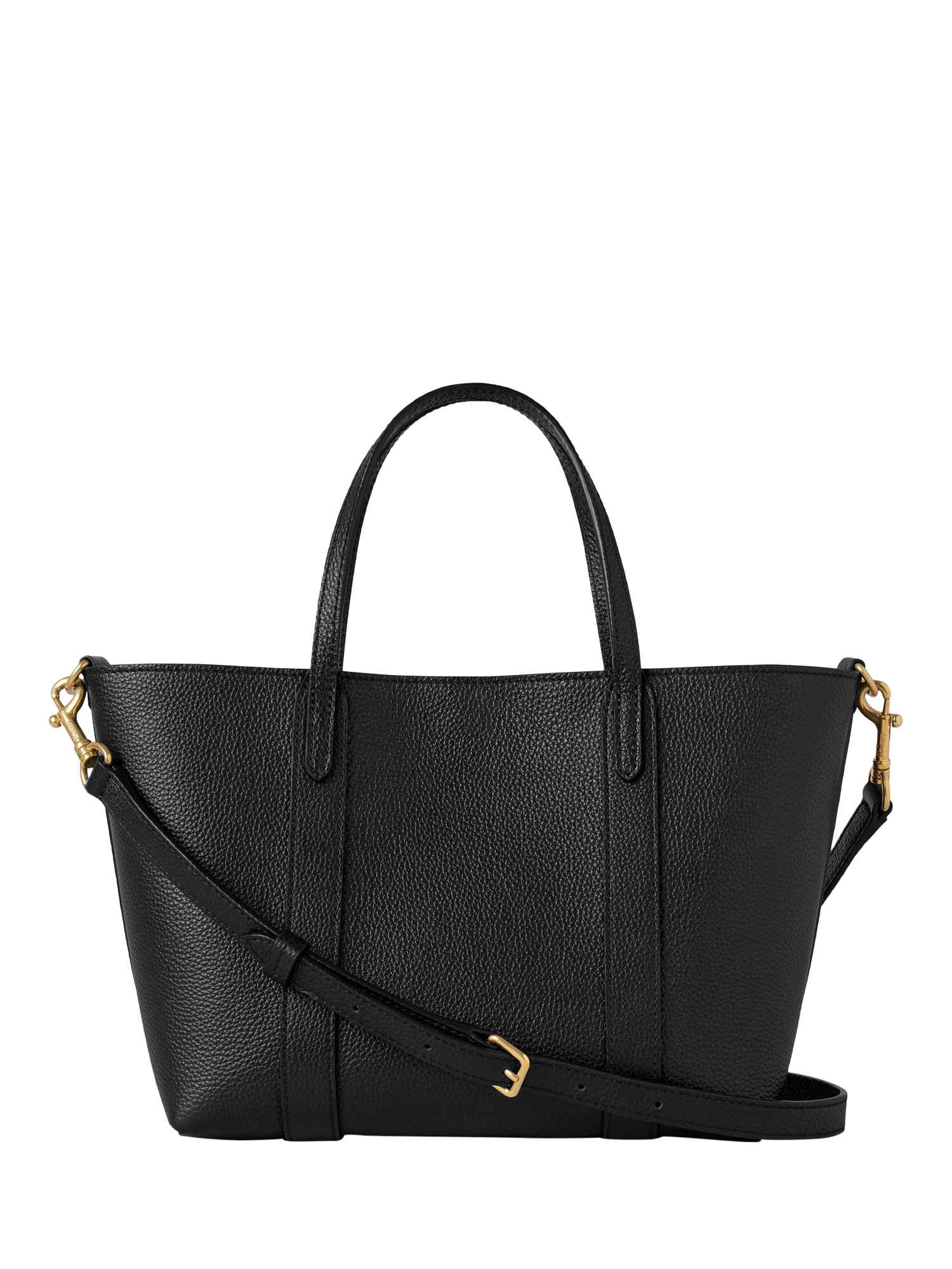 トートバッグ MULBERRY Black Leather Mini Bayswater Handbag Mulberry Mini Bayswater Leather Tote Bag, Black