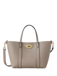 Mulberry Mini Bayswater Leather Tote Bag, Cashmere Taupe