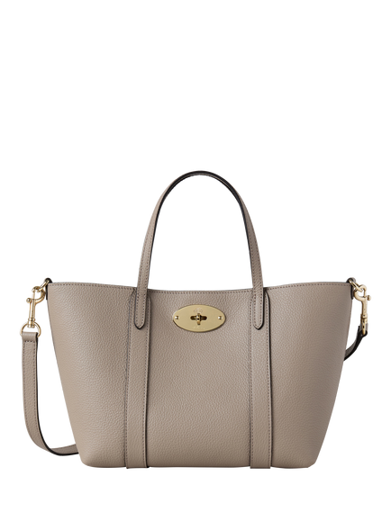 Mulberry Mini Bayswater Leather Tote Bag, Cashmere Taupe