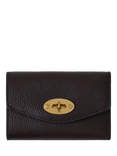 Mulberry Darley Small Classic Grain Leather Folded Multi-Card Wallet, Ebony