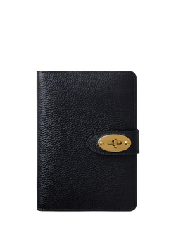 Mulberry Darley Leather Passport Cover, Black