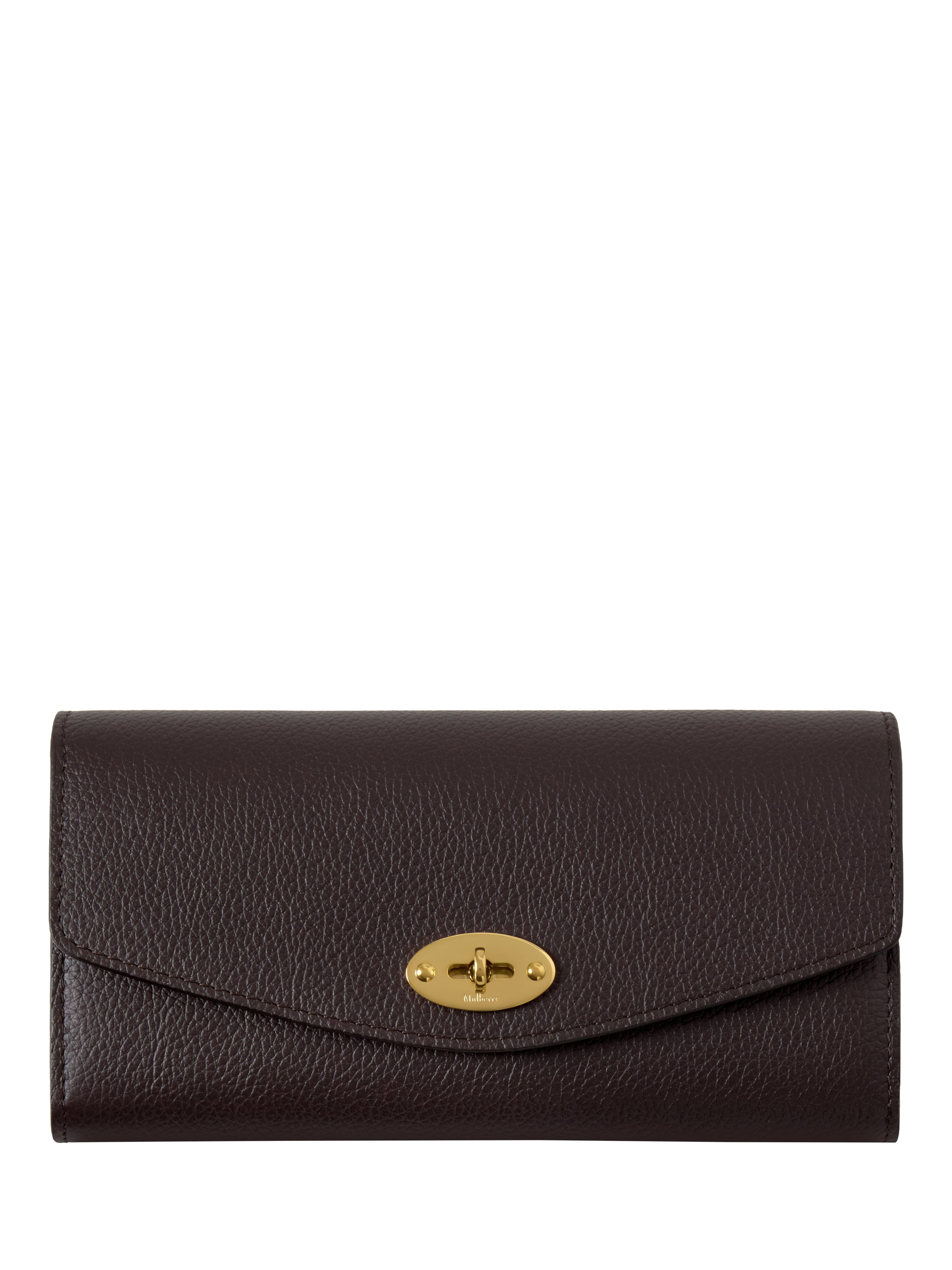 Product image 1 of 3, which shows Mulberry Darley Small Classic Grain Leather Wallet, Ebony
