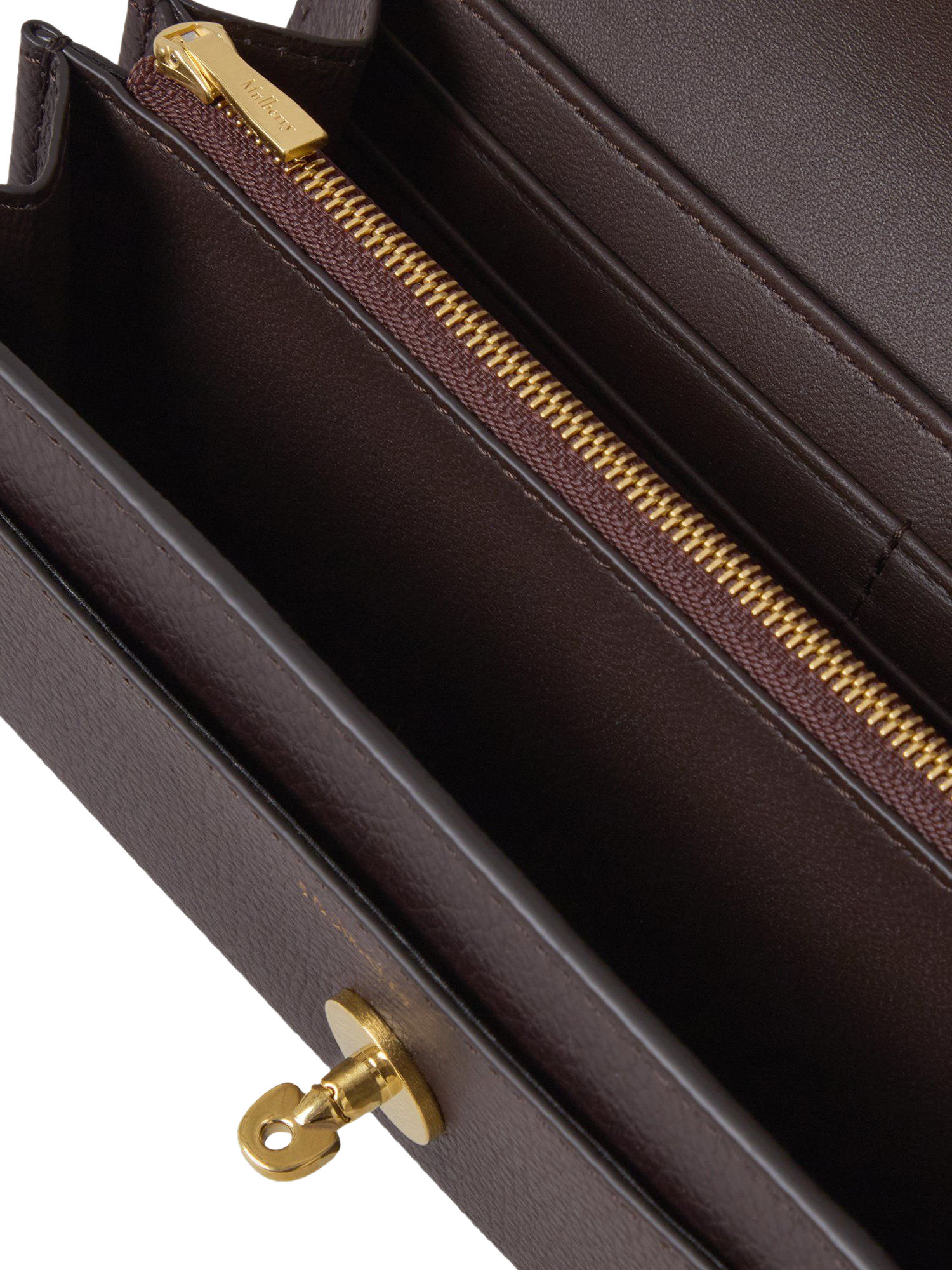 Product image 2 of 3, which shows Mulberry Darley Small Classic Grain Leather Wallet, Ebony