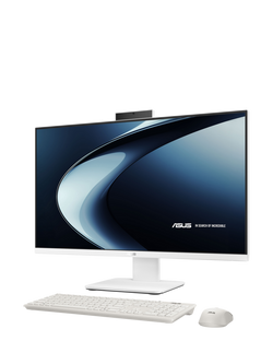 ASUS V400 AiO All-in-One Desktop PC, Intel Core i5 Processor, 16GB RAM, 512GB SSD, 27" Full HD, White - view 2, White