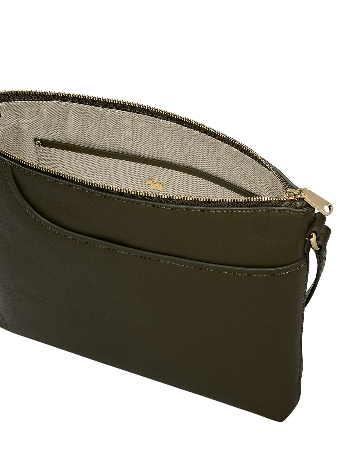 Product image 4 of 6, which shows Radley Pockets Leather Large Crossbody Bag, Pine Needle