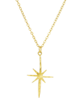 Ottoman Hands Northern Star Necklace, Gold